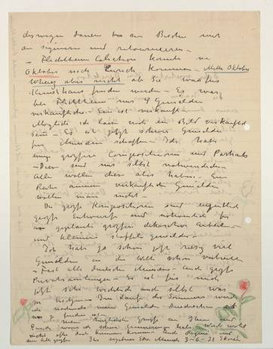 Brief von Edvard Munch an Wilhelm Wartmann
